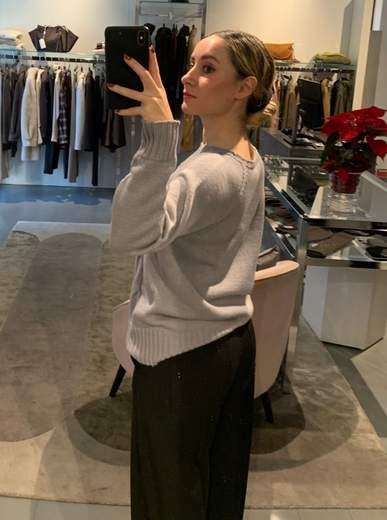 Girocollo Pura Lana Con Trecce Riva Tricot