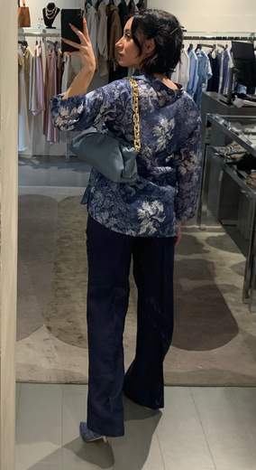 Pantaloni Larghi In Lino Riva Tricot