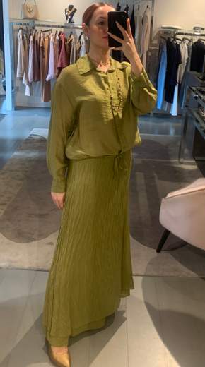 Gonna Stropicciata Lino Anitie