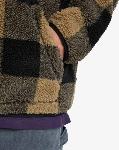 QUICKSILVER FELPA ZIP MERCURY WOODLANDS SHERPA FLEECE