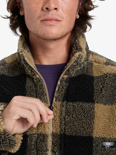 QUICKSILVER FELPA ZIP MERCURY WOODLANDS SHERPA FLEECE
