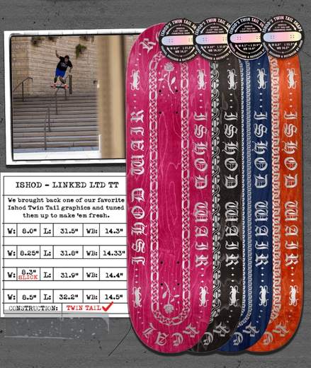 REAL SKATE DECK REAL ISHOD LINKED LTD TT 8.5X32.2