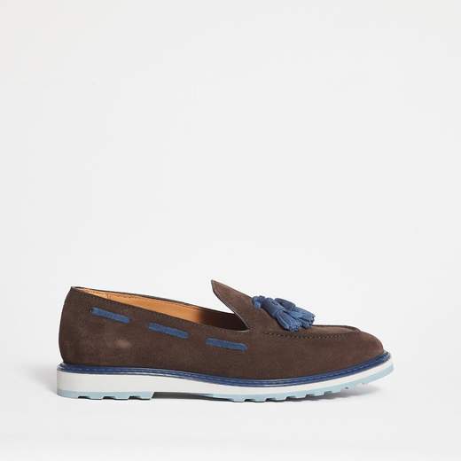 LO.WHITE MOCASSINO IN SUEDE