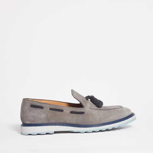 LO.WHITE MOCASSINO IN SUEDE