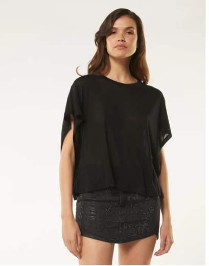 DONDUP T-SHIRT OVER IN VISCOSA
