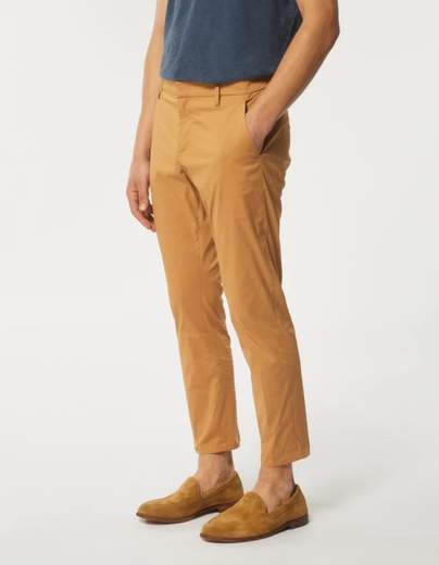 DONDUP PANTALONE ALFREDO SLIM IN POPELINE