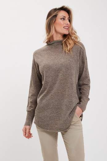 ALPHA STUDIO MAGLIA LUPETTO MANICA LUNGA OVER