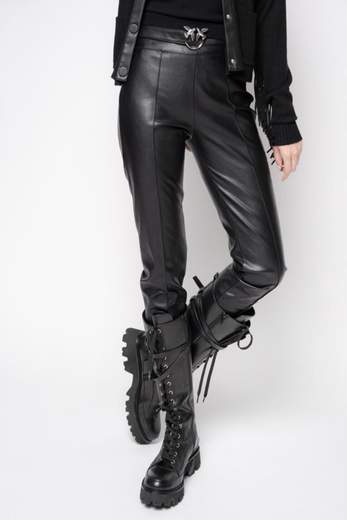 PINKO CAMPUS PANTALONE SIMILPELLE