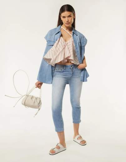 DONDUP JEANS ROSE SLIM IN DENIM STRETCH