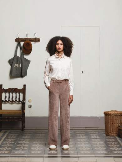 CIRCOLO 1901 PANTALONE VITA ALTA VELOUR