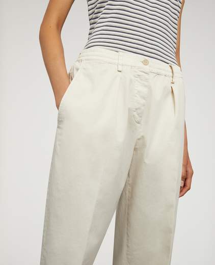 ASPESI PANTALONE CARROT IN TWILL DI COTONE