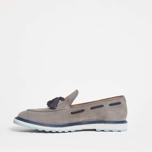 LO.WHITE MOCASSINO IN SUEDE