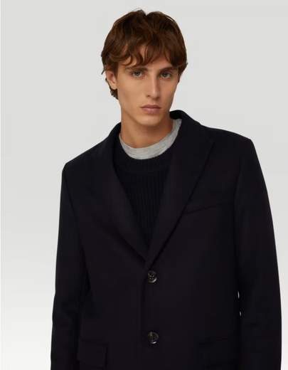 DONDUP CAPPOTTO MONOPETTO IN PANNO