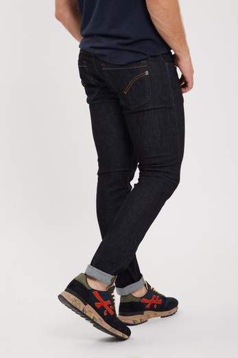 DONDUP JEANS GEORGE SKINNY IN DENIM CACHEMIRE STRETCH