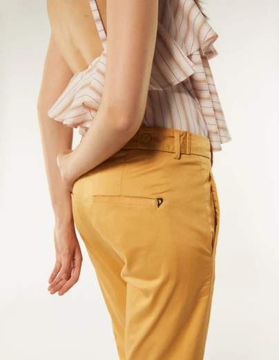 DONDUP PANTALONE ARIEL 27 INCHES CARROT IN RASO