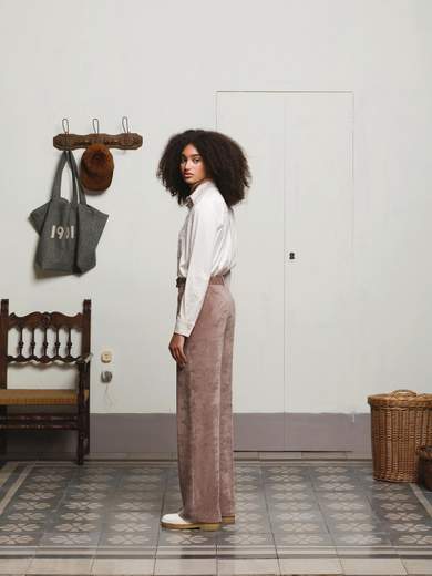 CIRCOLO 1901 PANTALONE VITA ALTA VELOUR