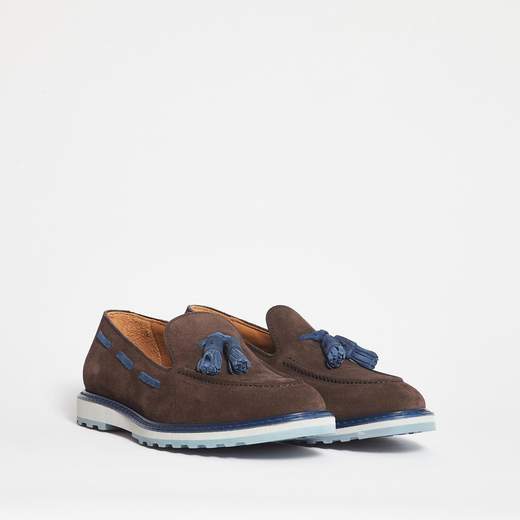 LO.WHITE MOCASSINO IN SUEDE