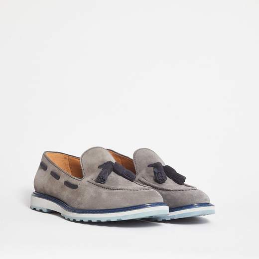 LO.WHITE MOCASSINO IN SUEDE