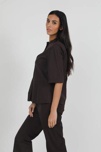 ASPESI CAMICIA AMPIA IN POPELINE