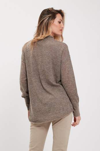 ALPHA STUDIO MAGLIA LUPETTO MANICA LUNGA OVER