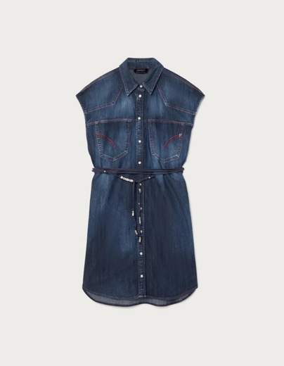 DONDUP ABITO SMANICATO IN DENIM