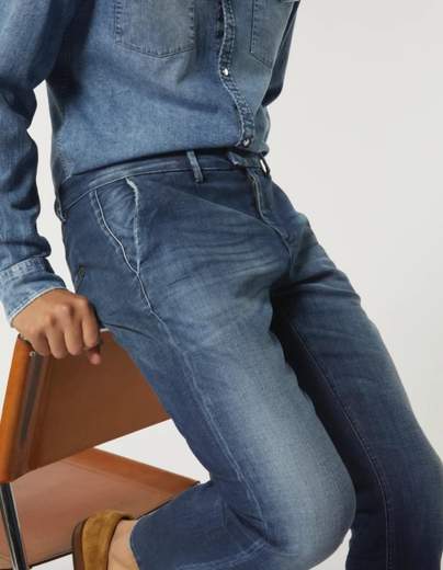 DONDUP PANTALONE PABLO REGULAR IN DENIM STRETCH
