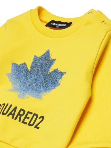 DSQUARED2 KIDS FELPA GIROCOLLO UNISEX NEONATO