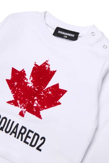 DSQUARED2 KIDS FELPA GIROCOLLO NEONATO