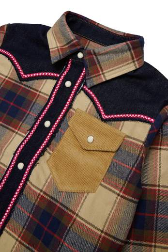 DSQUARED2 KIDS CAMICIA QUADRO BIMBA/DONNA