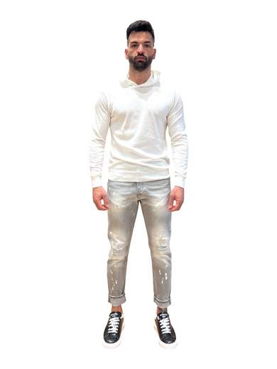 ROBERTO PEPE LUXURY MAGLIA CON CAPPUCCIO UOMO