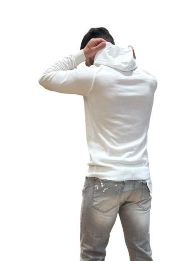 ROBERTO PEPE LUXURY MAGLIA CON CAPPUCCIO UOMO