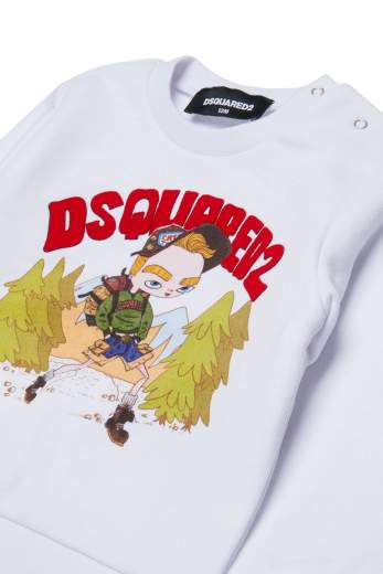 DSQUARED2 KIDS FELPA GIROCOLLO NEONATO