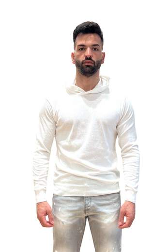 ROBERTO PEPE LUXURY MAGLIA CON CAPPUCCIO UOMO