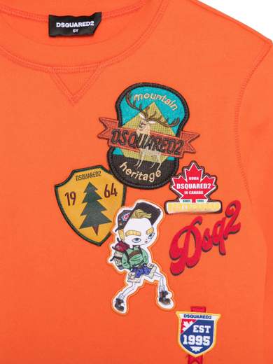 DSQUARED2 KIDS FELPA GIROCOLLO BIMBO