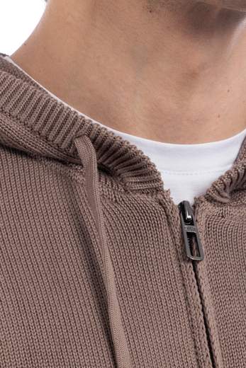 DIKTAT MAGLIA ZIP CAPPUCCIO UOMO