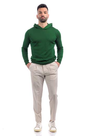 ROBERTO PEPE LUXURY MAGLIA CON CAPPUCCIO UOMO