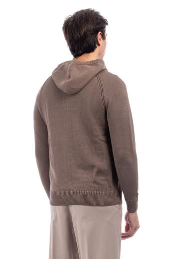 DIKTAT MAGLIA ZIP CAPPUCCIO UOMO
