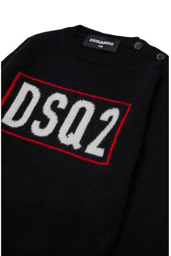 DSQUARED2 KIDS MAGLIA GIROCOLLO NEONATO
