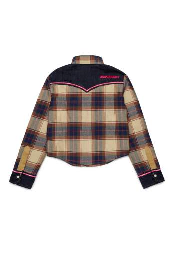 DSQUARED2 KIDS CAMICIA QUADRO BIMBA/DONNA