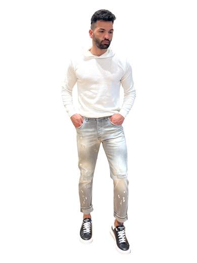 ROBERTO PEPE LUXURY MAGLIA CON CAPPUCCIO UOMO