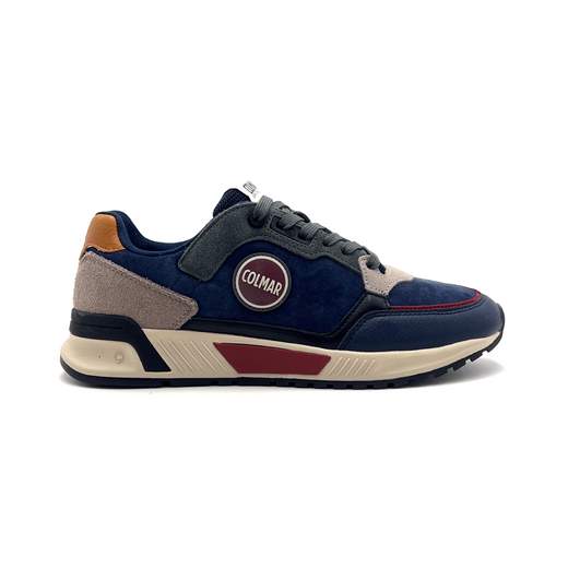 Navy/dark gray/red