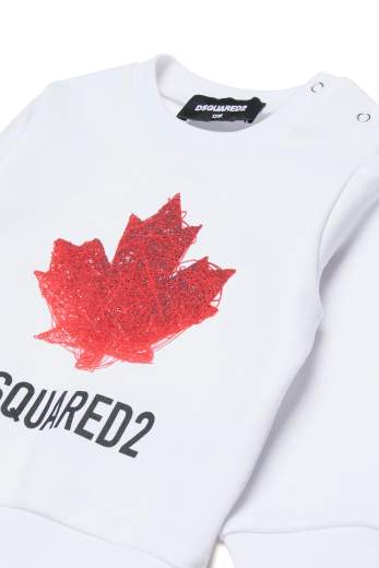 DSQUARED2 KIDS FELPA GIROCOLLO UNISEX NEONATO