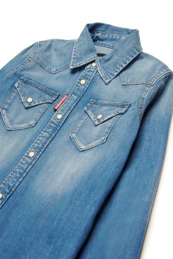 DSQUARED2 KIDS CAMICIA JEANS BIMBO