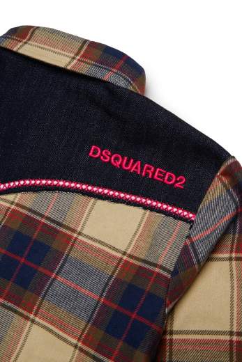 DSQUARED2 KIDS CAMICIA QUADRO BIMBA/DONNA