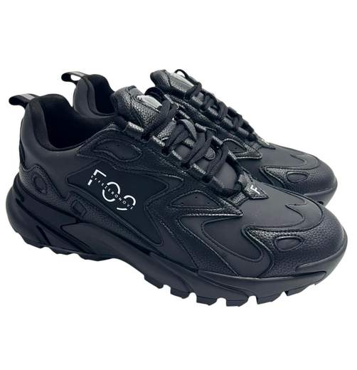 F09 Sneakers Pelle E Tessuto Tecnico FS2501