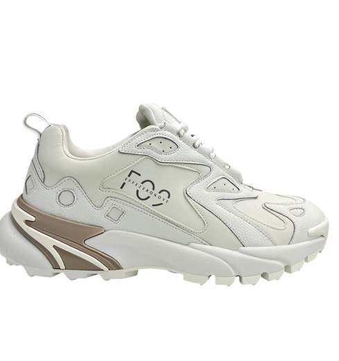 F09 Sneakers Pelle E Tessuto Tecnico FS2501