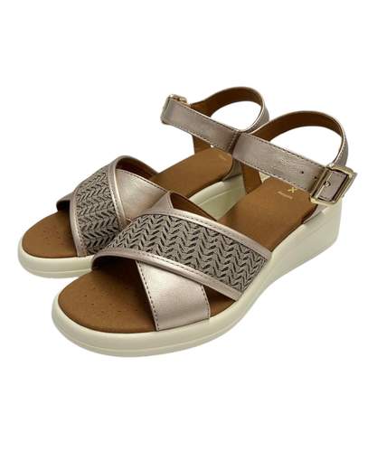 Geox Sandalo Pelle E Tessuto D550EG D MELICONIA