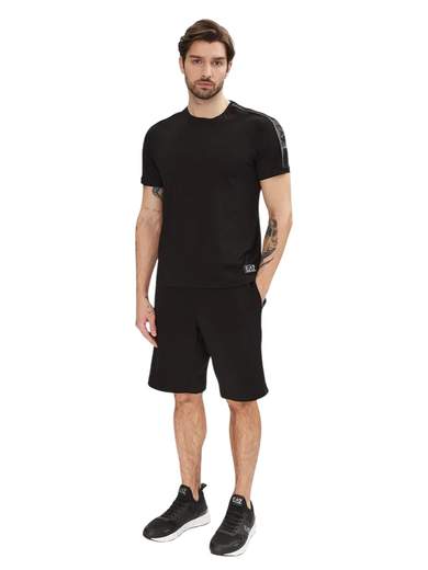 EA7 TRAIN LOGO SERIES M TAPE TEE SS