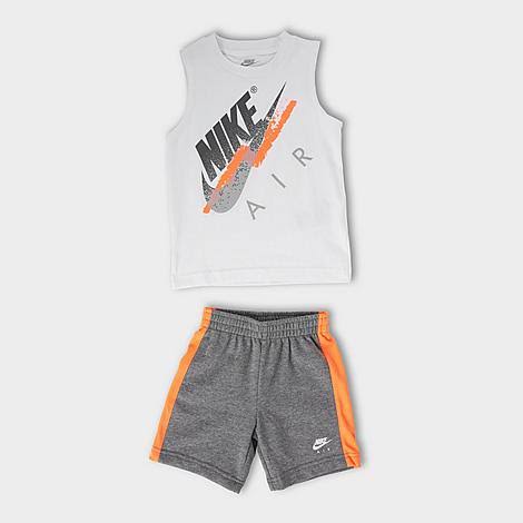 NIKE NSW AIR MUSCLE SHORT SET CARBON HEATHER