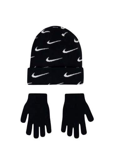 SWOOSH REPEAT BEANIE SET